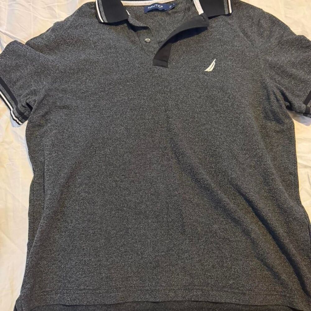 Nautica Men's Grey Polo shirt